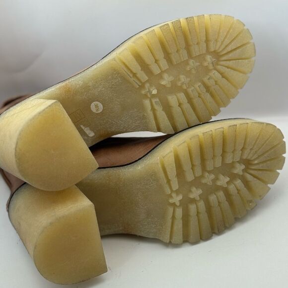Free People Women’s Size 38.5 US 8 Jesse Cutout Platform Boots English Tan - Picture 10 of 14